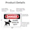 Signmission Guard Dogs On Duty Danger Sign, Plastic, 10in W x 7in L, 2PK OS-2PACK-DS-P-710-L-1286 - alternate 6